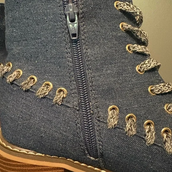 Women’s COMFORT BRAND Stylish Denim Ankle Boots SZ-10 - Picture 6 of 10